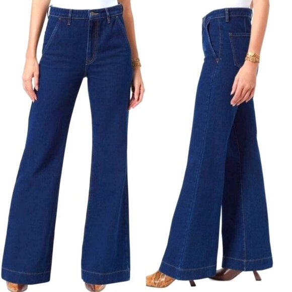 Sam Edelman Bay Flare Trouser Jeans Dark Wash Size 30